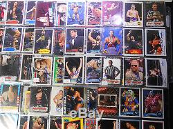 Lot Of 216 Signed Unsorted Pro Wrestling Cards Wwe Wwf Wcw Divas