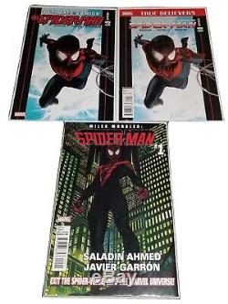 (LOT OF 3) ULTIMATE SPIDER-MAN #1 & MARVEL PREVIEWS WithMILES ON BACK COVER