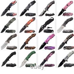 LOT OF 45 Spring Assisted pocket knife Collectible Design Wholesale Knives RESAL