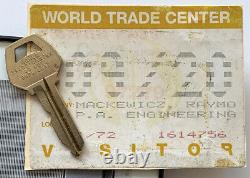 LOT World Trade Center KEY + VISITOR PASS + ARCHITECT PHOTO New York 911 RARE