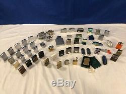 LOT of 55 Vintage Cigarette Lighters Many Zippos + Ronson, Taurus, Champ, ETC