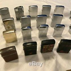LOT of 55 Vintage Cigarette Lighters Many Zippos + Ronson, Taurus, Champ, ETC
