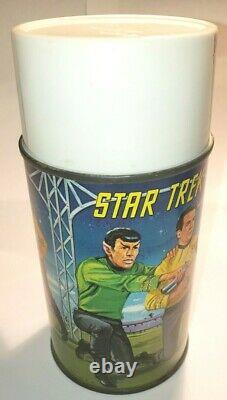(L@@K) Vintage 1968 Vintage STAR TREK Metal Dome LUNCH BOX and THERMOS