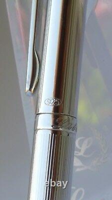 Laban 925 sterling silver, Ballpoint pen with Swarovski+ Easy Flow blue refill
