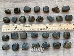 Labradorite Tumbled Stones, 0.75-1 Inch Tumbled Labradorite Stones, Wholesale Lot