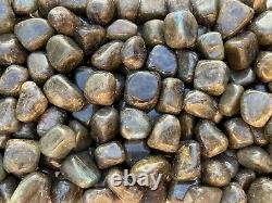 Labradorite Tumbled Stones, 0.75-1 Inch Tumbled Labradorite Stones, Wholesale Lot