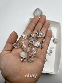 Large 300g Wholesale Lot of Mixed NY Herkimer Diamonds, B-C grade 9-49mm