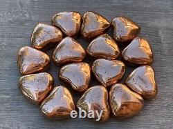Large Copper Heart, 1.75 Polished Copper Puffy Heart, Wholesale Bulk Lot