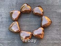 Large Copper Heart, 1.75 Polished Copper Puffy Heart, Wholesale Bulk Lot