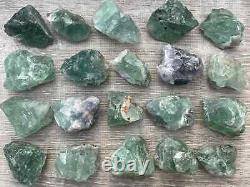Large Green Fluorite Raw Natural Stone 2 2.5 inches, Wholesale Bulk Lot