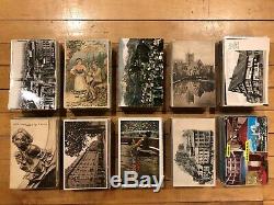 Large Lot of 1000+ Early & Mid-1900's International Postcards, includes RPPCs