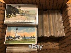 Large Lot of 1000+ Vintage Early and Mid-1900s American Postcards