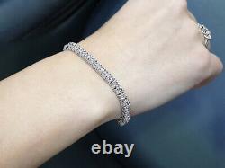 Ldaies 10 Carat Diamond Tennis Bracelet 18K White Gold I1 MSRP $38,000 662