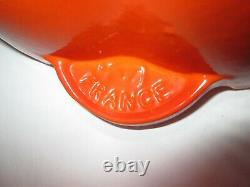 Le Creuset Enamel Cast Iron Flame Orange Ombre Bell Pepper Cocotte 2.25 Qt Nice