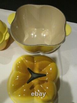 Le Creuset Enamel Cast Iron Yellow Bell Pepper & Stoneware 13oz Bell Pepper