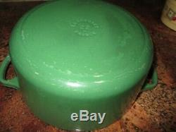 Le Creuset Enameled Cast Iron Green Dutch Oven #22 Clean Pristine