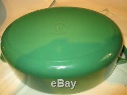 Le Creuset Enameled Cast Iron Oval Dutch Oven Hibiscus Green #27, 3.5 Qts Mint