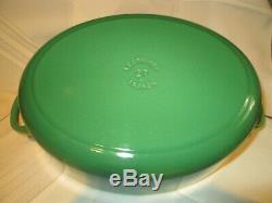 Le Creuset Enameled Cast Iron Oval Dutch Oven Hibiscus Green #27, 3.5 Qts Mint