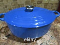 Le Creuset Signature Oval Dutch Oven Marseilles Blue #29, 5 Qts Stainless Knob