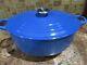 Le Creuset Signature Oval Dutch Oven Marseilles Blue #29, 5 Qts Stainless Knob