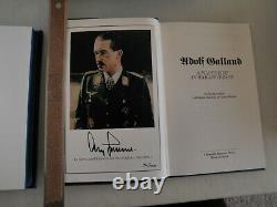 Limited Edition Adolf Galland Lot 2 Signed Books Leather Wrap Slipcase Rare Mint