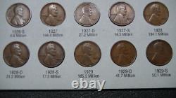 Lincoln Wheat Penny Cent Set Lot Group Collection 75 Coins 1909 Vdb To 1940