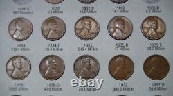 Lincoln Wheat Penny Cent Set Lot Group Collection 75 Coins 1909 Vdb To 1940