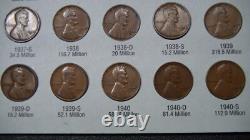 Lincoln Wheat Penny Cent Set Lot Group Collection 75 Coins 1909 Vdb To 1940
