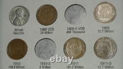 Lincoln Wheat Penny Cent Set Lot Group Collection 75 Coins 1909 Vdb To 1940