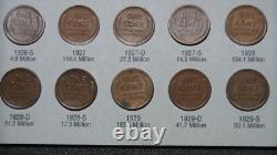 Lincoln Wheat Penny Cent Set Lot Group Collection 75 Coins 1909 Vdb To 1940