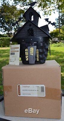 Longaberger 2012 HAUNTED HOUSE Halloween Basket COMBO Lid Protector & Tie-on Set