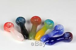 Lot 100 2.5-3 Peanut Different Color TOBACCO Smoking Pipe Herb bowl Glass Hand