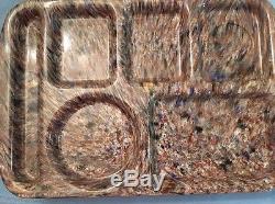 Lot 10 School Lunch Tray Melamine Prolon Ware Melmac Confetti Speckle Marbled