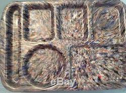 Lot 10 School Lunch Tray Melamine Prolon Ware Melmac Confetti Speckle Marbled