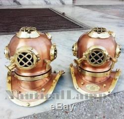 Lot 2 Unit Divers Helmet Vintage Diving Helm Collectible Antique Decorative Gift
