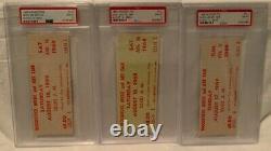 Lot Of 11 1969 Woodstock Tickets Psa 10 Beautiful Collection