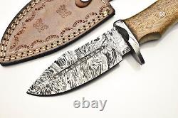 Lot Of 12 PCS! Cutlery Salvation Handmade Damascus Blade Hunting Bowie Knife