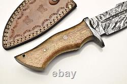 Lot Of 12 PCS! Cutlery Salvation Handmade Damascus Blade Hunting Bowie Knife