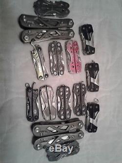 Lot Of 14 Gerber Multi-tools Suspension, Bg, Dime, Clutch, Mini Suspension