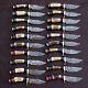 Lot Of 20pcs, 6'' Inch Skinner Knife Stag Horn Handle Handmade Damascus Steel