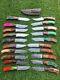 Lot Of 20pcs, 8'' Inch Skinner Knife Hand Forged Damascus Steel
