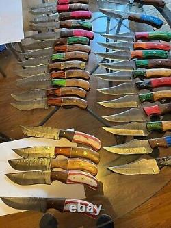 Lot Of 20pcs, 8'' Inch Skinner Knife Hand Forged Damascus Steel