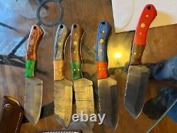 Lot Of 20pcs, 8'' Inch Skinner Knife Hand Forged Damascus Steel
