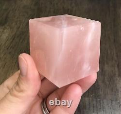 Lot Of 3 Large Rose Quartz Sacred Geometry Cube Octahedron Icosahedron Reiki