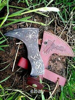 Lot Of 5 MDM Engraved Vintage Hatchet Axe Hand Ancient Medieval Battle Axe Head