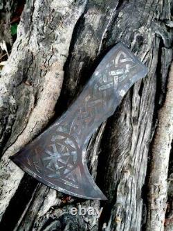 Lot Of 5 MDM Engraved Vintage Hatchet Axe Hand Ancient Medieval Battle Axe Head