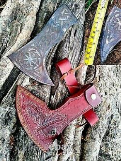 Lot Of 5 MDM Engraved Vintage Hatchet Axe Hand Ancient Medieval Battle Axe Head