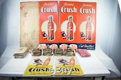 Lot Orange Crush Signs 1189 Pieces! Rare Vintage 1940s And Paper Accessories