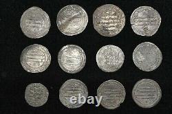 Lot Sale 12 Genuine Ancient Islamic Silver Umayyad Dinar Coins Circa 661 750CE