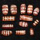 Lot Sale 13 Etched Carnelian Dzi Stone Beads With Stripes Over 1500 Years Old
